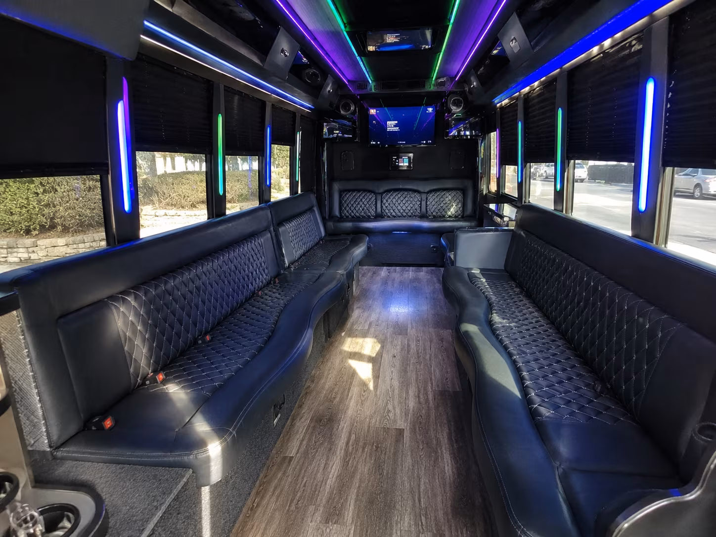 ofallon 15 passenger party bus interior