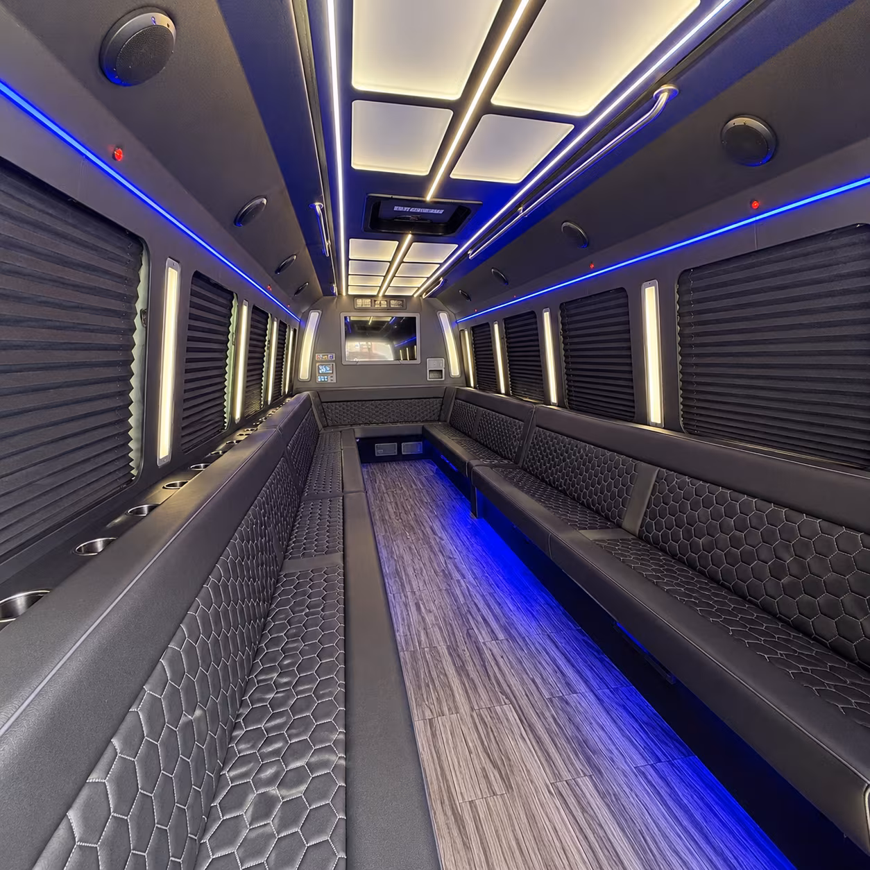 ofallon 30 passenger party bus interior