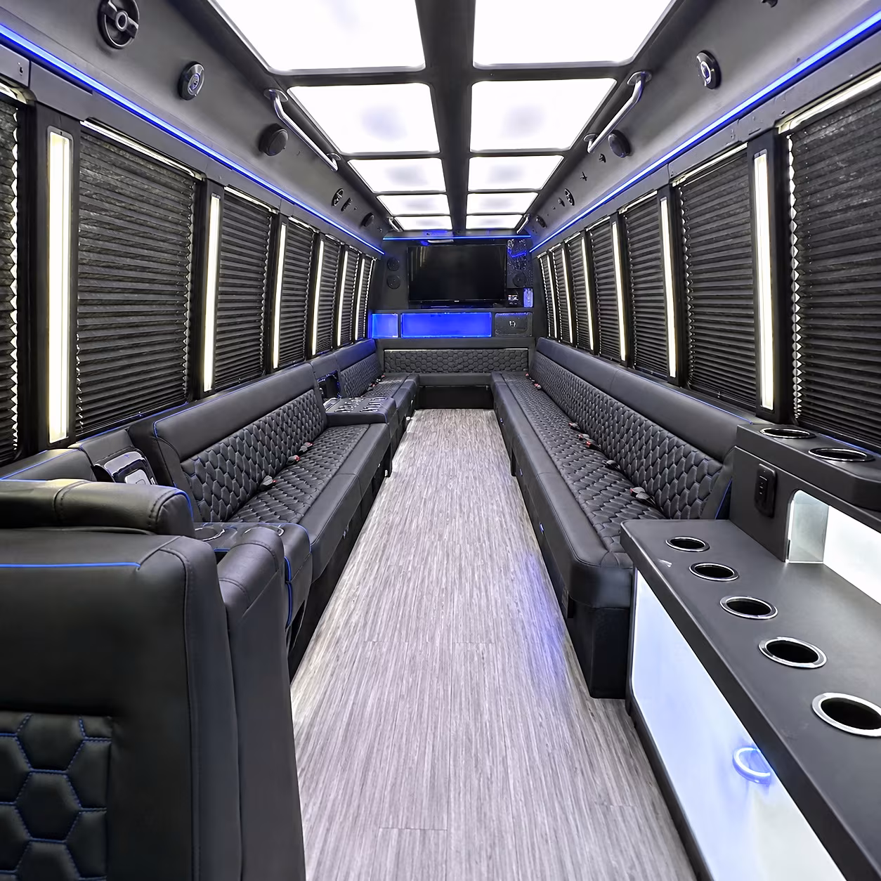 ofallon party bus rental interior